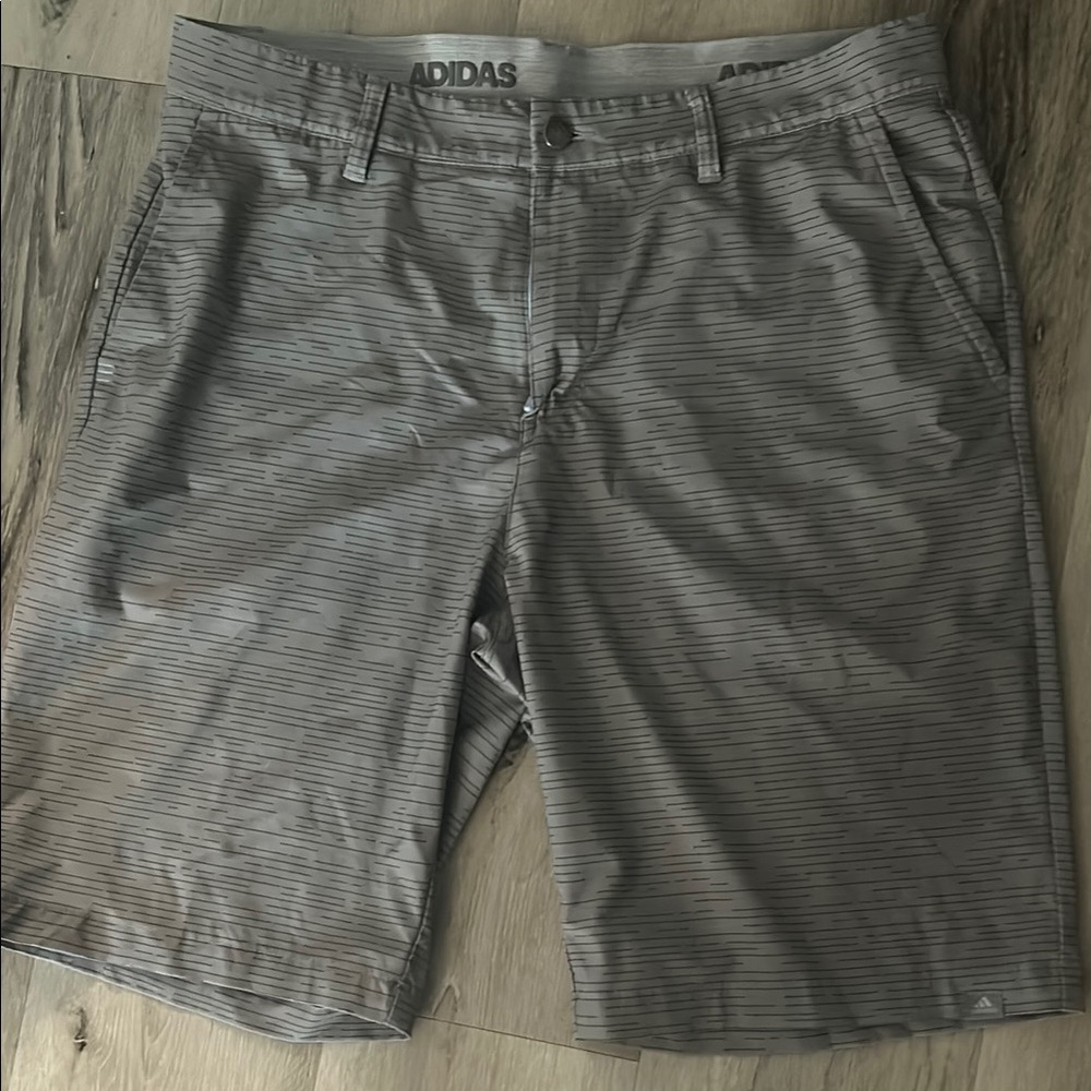 Adidas Gray Athletic Shorts with Classic Design